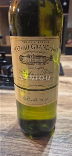 Rượu vang Blanc sec Cuvée Elégance Château Grand-Jean 2024 Pháp Bordeaux Bordeaux trắng AOC