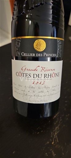Valle del Ródano Côtes del Ródano Cellier des Princes Grande Réserve 2023