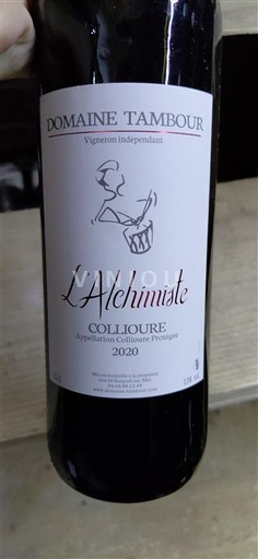 Roussillon Collioure Domaine Tambour L'Alchimiste 2020