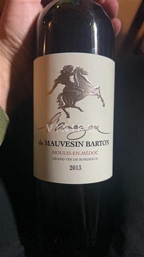 Bordeaux Moulis-en-Médoc Mauvesin Barton L'Amazon 2013