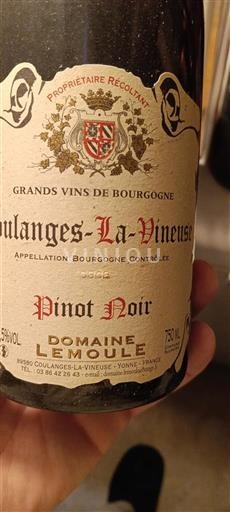 Borgonha Irancy Domaine Lemoule Não Sazonado