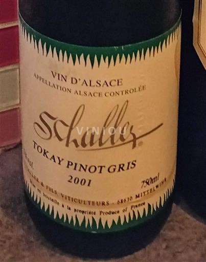 Alsace Schaller Tokay Pinot Gris 2001