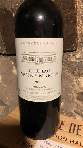 Bordeaux Fronsac Château Moine Martin 2019