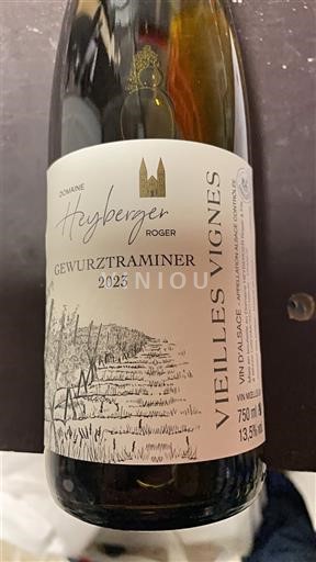 Alsace Domaine Heyberger Roger Gewurztraminer vielles vignes 2023
