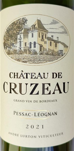 Bordeaux Pessac-Léognan Château Cruzeau 2021