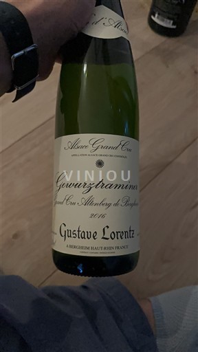 Vinos Blanc sec Grand Cru Altenberg de Bergheim Gustave Lorentz 2016 Francia Alsacia Alsacia Gran Cru AOC Grand Cru