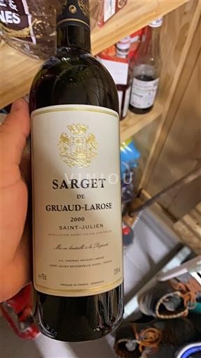 Bordeaux Saint-Julien Château Gruaud-Larose Sarget de Gruaud-Larose 2000