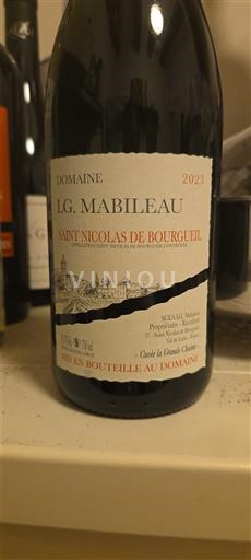 Dolina Loare Saint-Nicolas-De-Bourgueil Domaine L.G. Mabilleau 2023