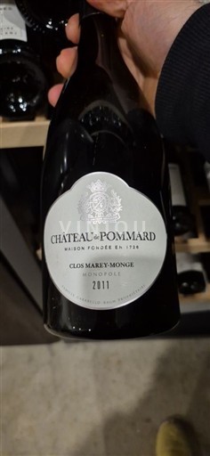 Burgundy Pommard Grand Cru Château Pommard Clos Marey-Monge Monopole 2011