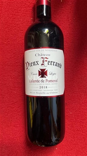 Bordeaux Lalande-de-Pomerol Château Vieux Ferrand Leyto 2018