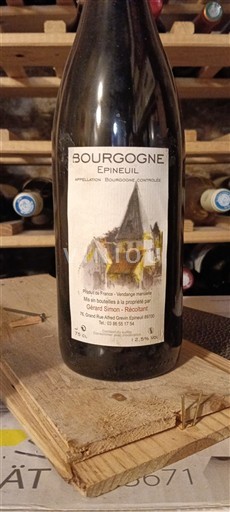 Bourgogne Bourgogne Epineuil Gérard Simoneau Ikke årgangsbestemt