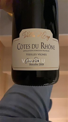 Rhônedalen Côtes du Rhône Villa d'Erg Grande Récolte Vieilles Vignes 2019