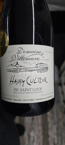 Languedoc Pic-saint-loup Domaine Villeneuve Happy Culteur Non Millésimé