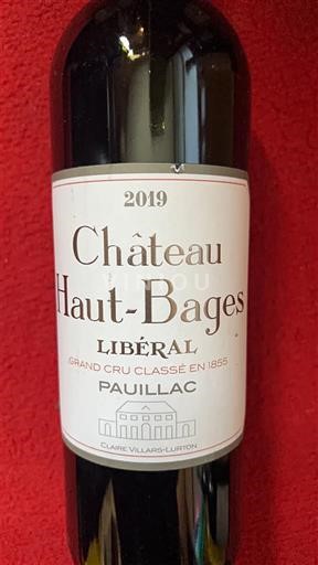 Bordeaux Pauillac Grand Cru Château Haut-Bages Libéral 2019