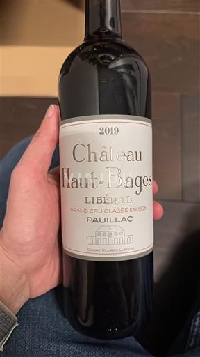 Bordeaux Pauillac Grand Cru Château Haut-Bages Libéral 2019