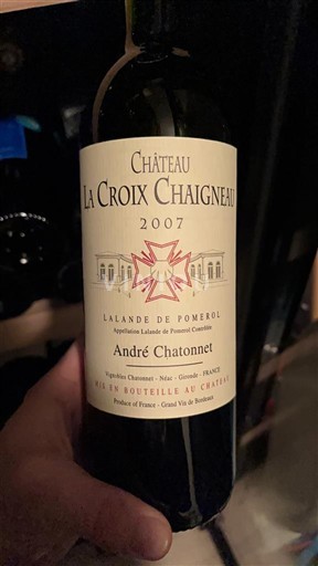 Burdeos Lalande-de-Pomerol Château La Croix Chaigneau 2007