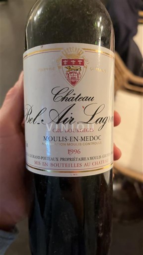 Bordeaux Moulis-en-Médoc Cru Bourgeois Château Bel Air Lagrave 1996