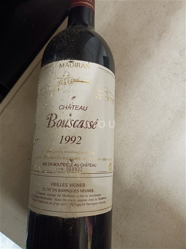 South West Madiran Château Bouscassé Vieilles Vignes 1992