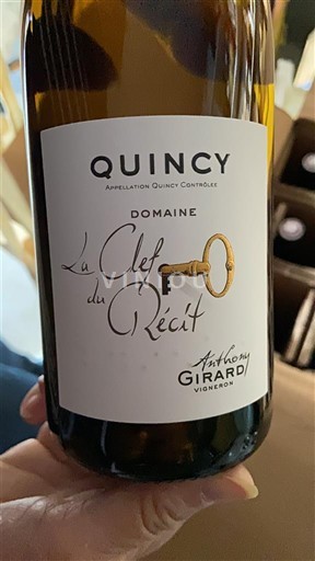 Vallée de la Loire Quincy Domaine Anthony Girard La Clef du Récit 2024
