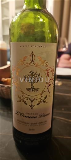 Bordeaux Lussac-Saint-Émilion Château L'Ormeau Vieux 2018