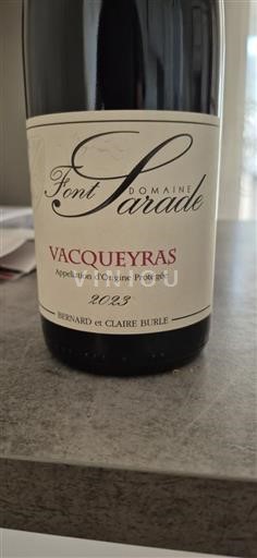 Вина Rouge sec Domaine Font Sarade 2023 Francuska Рона долина Vacqueyras AOC