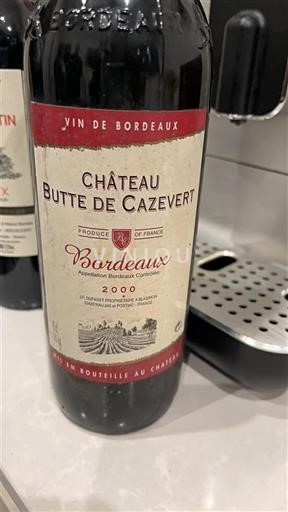 Bordeaux Château Butte de Cazevert 2000