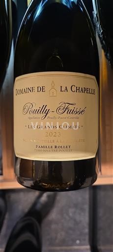 Burgundija Pouilly-fuissé Domaine La Chapelle Les Grands Climats 2023