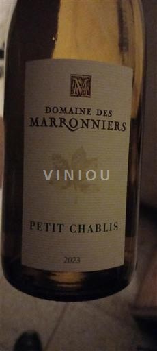 Burgundija Petit-chablis Domaine S Marronniers 2023