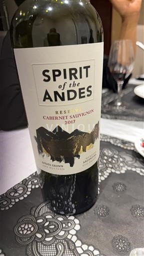 Mendoza Spirit of the Andes Reserve Cabernet Sauvignon 2017