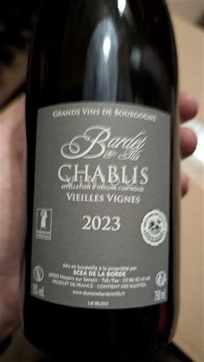 Burgundy Chablis Barrelier et Fils Vieilles Vignes 2023