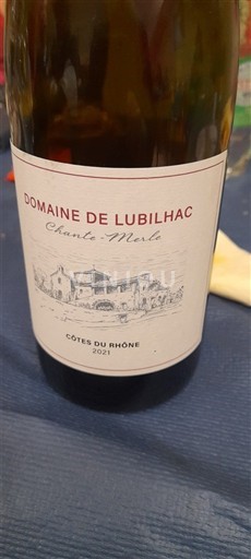 Thung lũng Rhône Côtes-du-rhône Domaine Lubilhac Chante Merle 2021