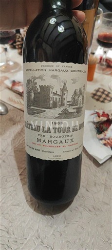 Bordeaux Margaux Cru Bourgeois Château La Tour de Mons 1989