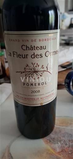 Bordeaux Pomerol Château La Fleur des Ormes 2008