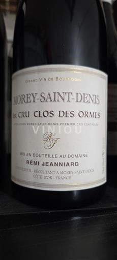 Burgundi Morey-Saint-Denis Premier Cru Rémi Jeanniard 1er Cru Clos des Ormes 2022