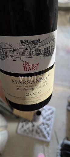 Bourgogne Marsannay Domaine Bart Au Champ Salomon 2020