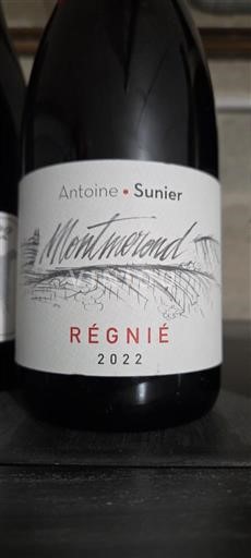 Beaujolais Régnié Domaine Antoine Sunier Montmerond 2022