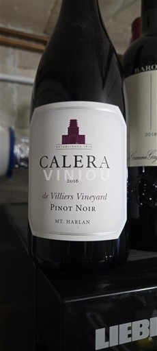 Kalifornijske AVA Mt. Harlan Calera de Villiers Vineyard 2016