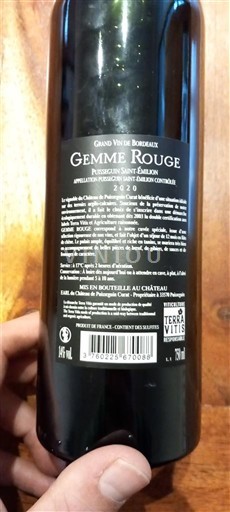 Bordeaux Saint-Émilion Gemme Rouge 2020