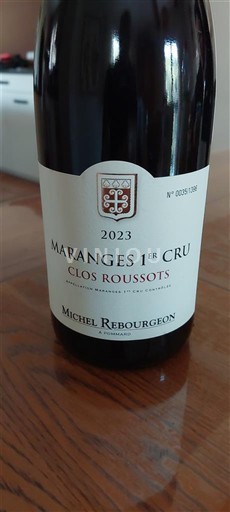 Bourgogne Maranges Premier Cru Domaine Michel Rebourgeon Clos Roussots 2023