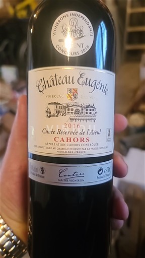 Sud-Ouest Cahors Château Eugénie Réservée de l'Aïeul 2016