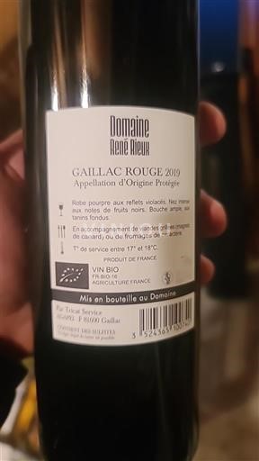 Zuidwest-Frankrijk Gaillac Domaine René Rieux 2019