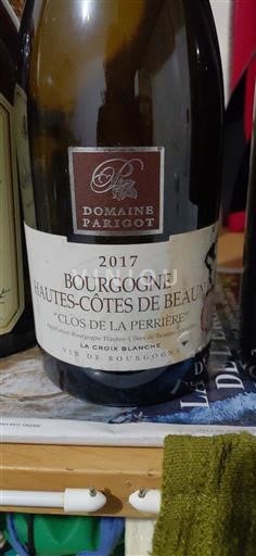 Burgundi Beaunen Ylämaat Domaine Parigot Clos de la Perrière 2017