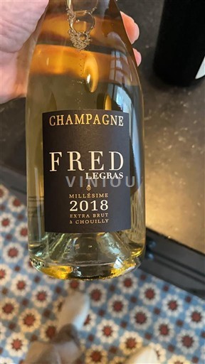Rượu vang sủi bọt Blanc extra-brut Fred Legras 2018 Pháp Champagne Sâm-panh AOC