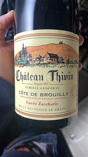 Beaujolais Côte-de-Brouilly Château Thivin Zaccharie 2022