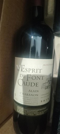 Languedoc Không được chỉ định Domaine Alain Chabanon L'Esprit de Font Caude 2014
