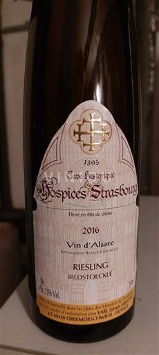 Alsacia Cave Historique des Hospices de Strasbourg Riesling Bildstoecklé 2016