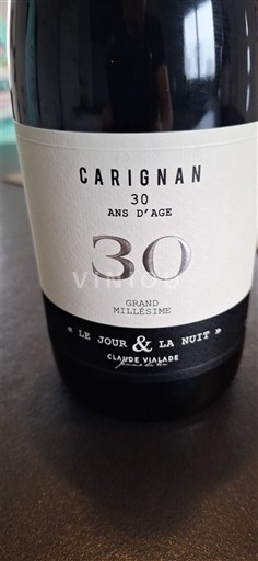 Languedoc y Rosellón País de Oc Le Jour & La Nuit Claude Vialade Carignan 30 ans d'âge Grand Millésime Sin añada