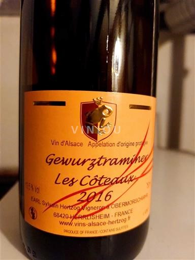 Alsácia Domaine Hertzog Gewurztraminer "Les Côteaux" 2016