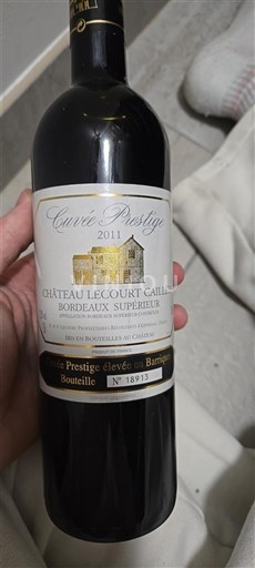 Burdeos Bordeaux superior Château Lecourt Caillet Prestige 2011