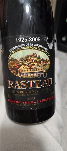 Rhône Valley Rasteau Cave des Vignerons de Rasteau 2003